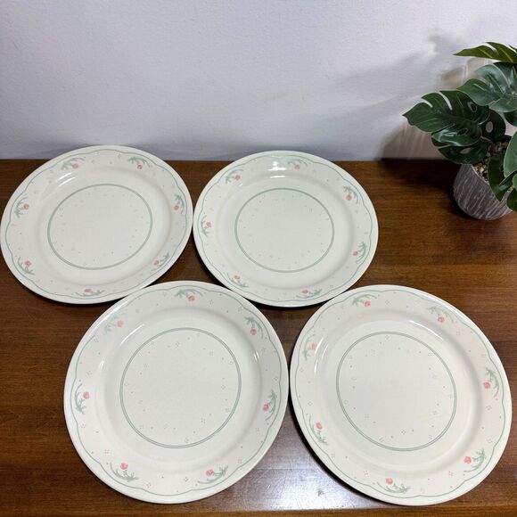 Corelle By Corning Calico Rose Dinner Plates Set of 4 Dishes 10" - Picture 2 of 6
